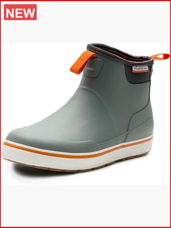 Men\'s Waterproof Rain Boots Slip-On Moc Toe Rubber Work Boot main image 4